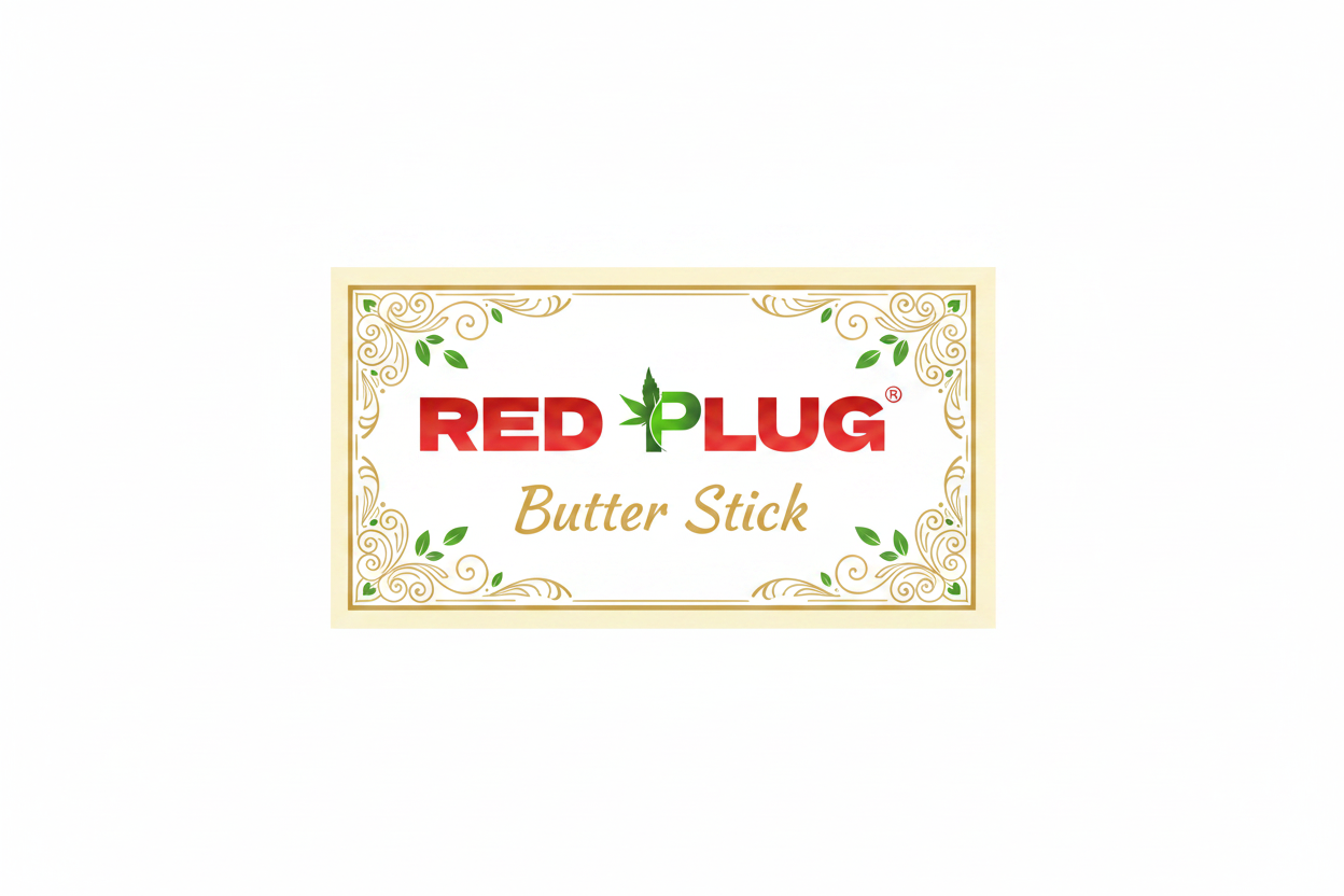 Red Plug Butter Stick Label